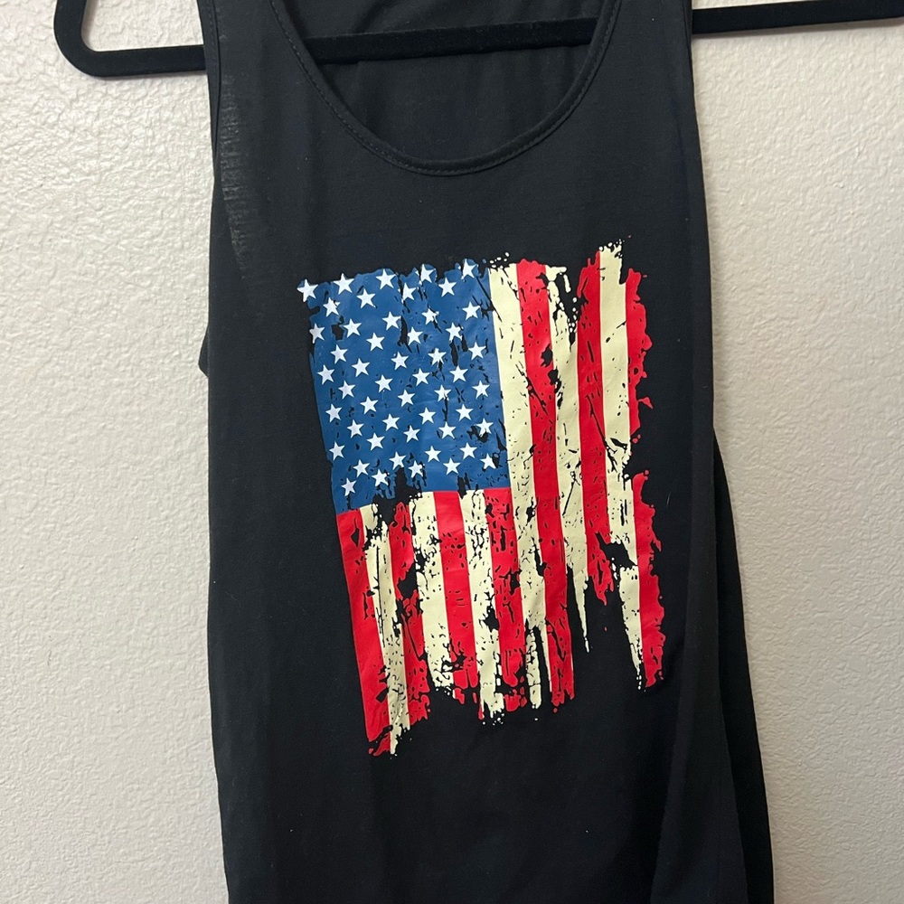 Fourth of July American flag tank size small